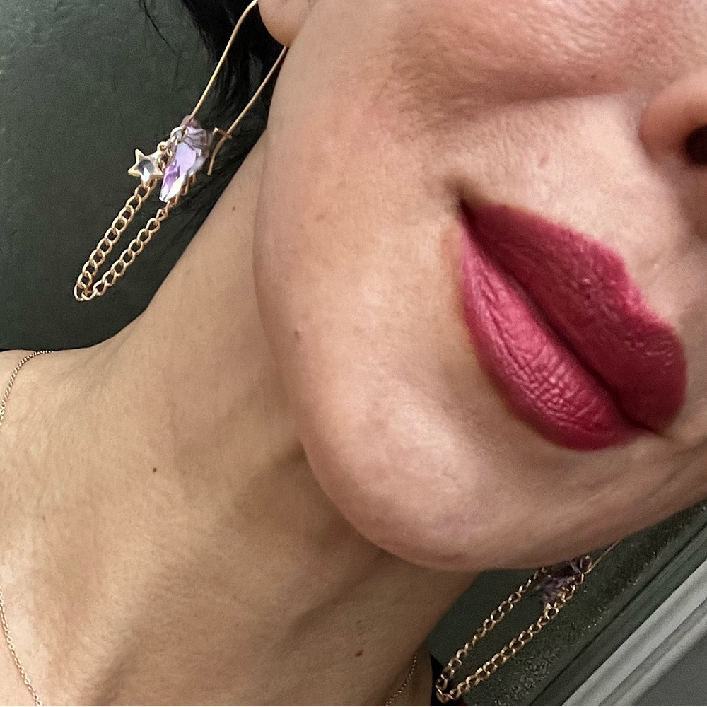 Handmade French dangling earrings
